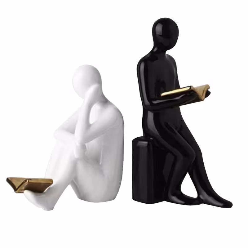 نگهدارنده کتاب مدل مرد کتابخوان مجموعه 2 عددی