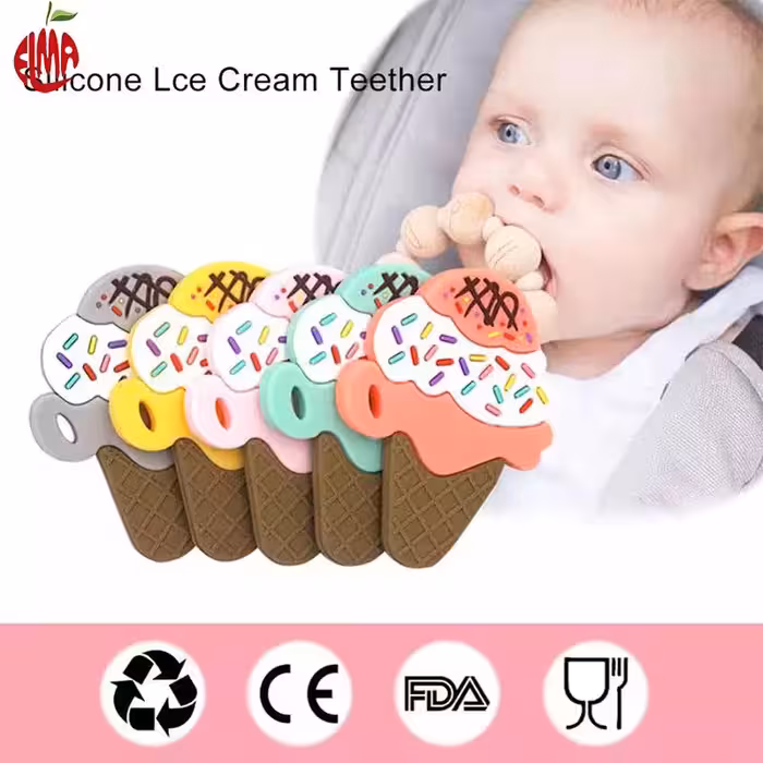 دندانگیر سلیکونی بستنی قیفی