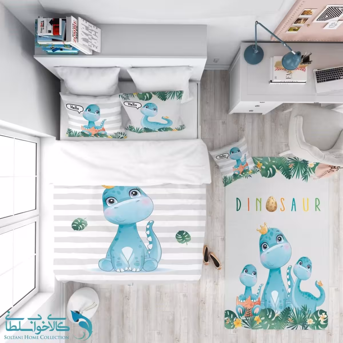 روتختی طرح دایناسور کیوت سایز یکنفره کد A2917