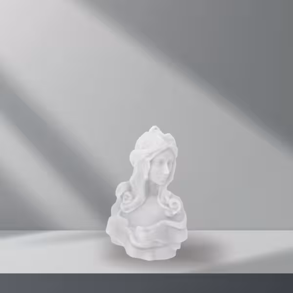 شمع دکوری ایزابلا سفید