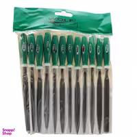 سوهان فلز ولف مدل دم موشی کد YP-5x180 مجموعه 12 عددی