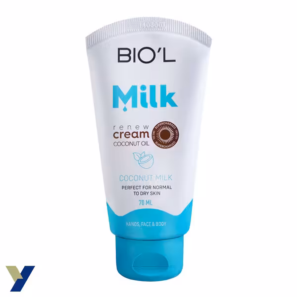 کرم تیوپی بیول مدل شیر کوکونات میلک مناسب پوست خشک و معمولی حجم 70ML