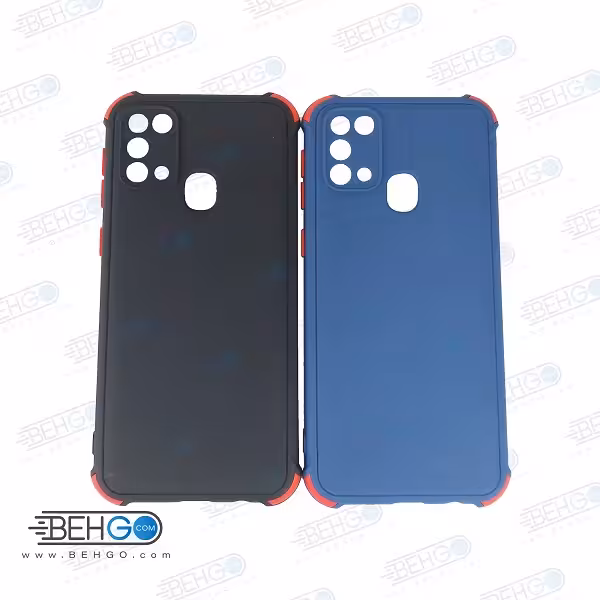 قاب M21S کاور مدل ژله ای دکمه رنگی محکم ضد ضربه با محافظ لنز دوربین گوشی سامسونگ ام 21 اس گارد محافظ قاب Camera Cover color key Case for Samsung M21S
