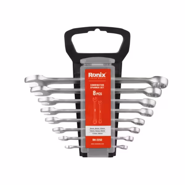 مجموعه 8 عددی آچار یک سر تخت یک سر رینگ