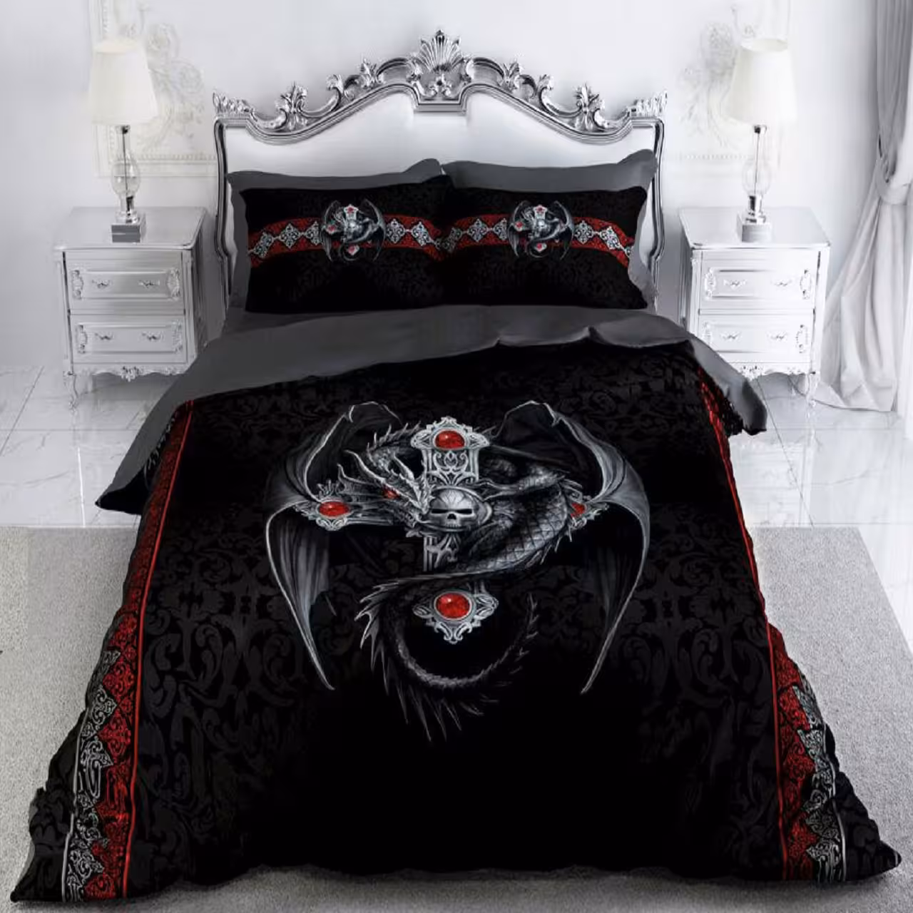 سرویس لحاف روتختی ترکسان کد D126 دو نفره 6 تکه