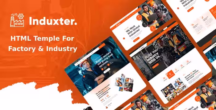دانلود قالب HTML صنعتی Induxter
