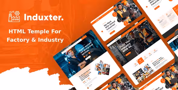 دانلود قالب HTML صنعتی Induxter