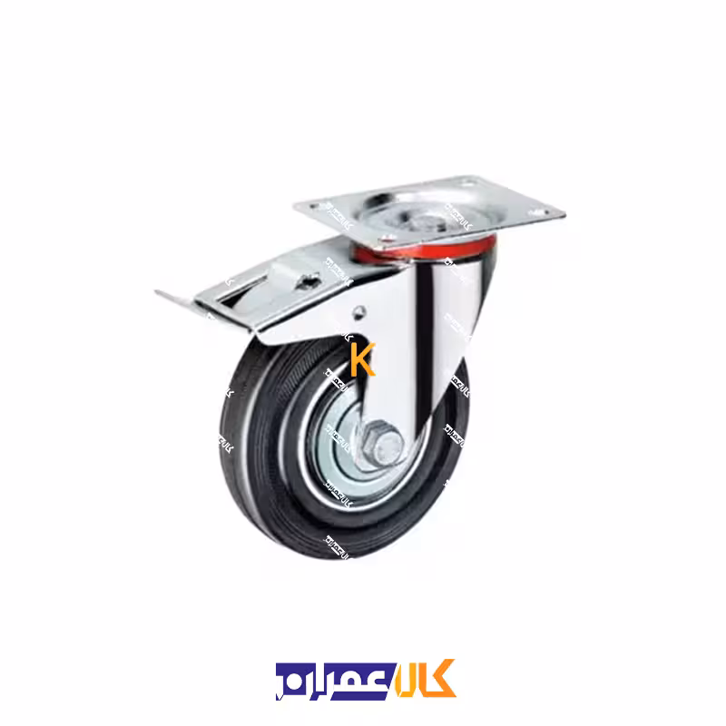 چرخ ترمزدار ورقی مشکی سایز 10
