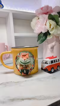 ماگ روباه خمیری برجسته