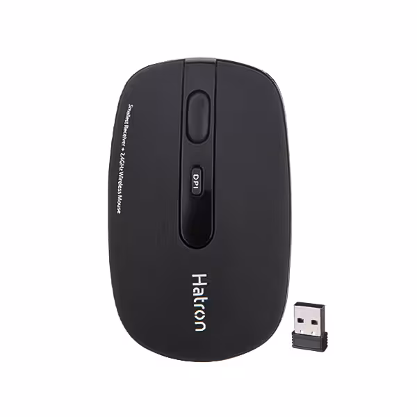 ماوس بی سیم سایلنت هترون مدل HMW112SL رنگ مشکی