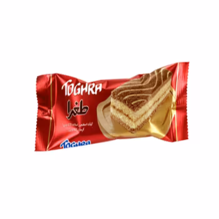 کیک اسفنجی کرمدار کاکائویی طغرا 40 گرمی