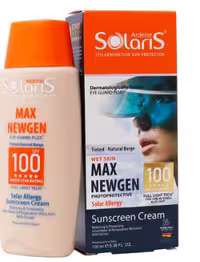 ضدآفتاب سولاریس مدل Natural Beige، مناسب پوست حساس