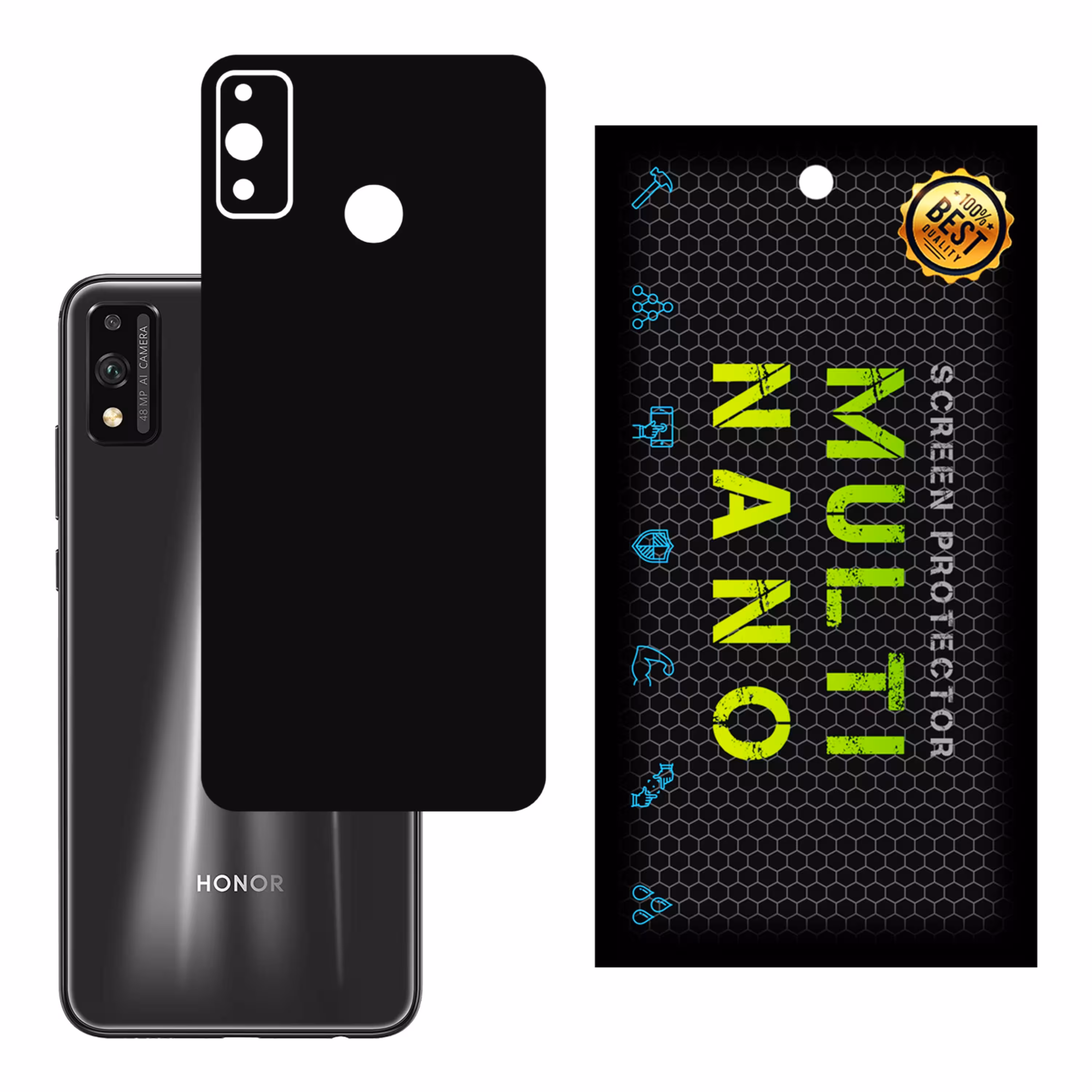 برچسب پوششی MultiNano مدل X-F1M-Black برای پشت موبایل هواوی Honor 9X Lite