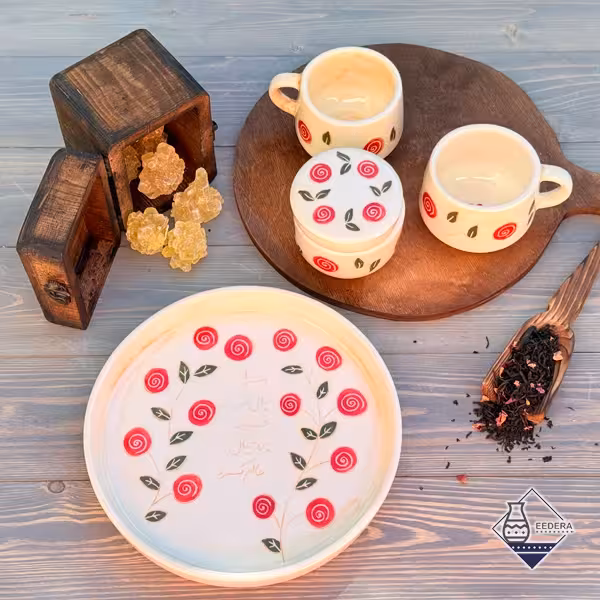 چای خوری دو نفره حوض ماهی طرح پنج