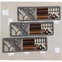 رو پله گلیم (80-30)-رنگ نقره ای-طرح ساوین-در سایزهای مختلف(ارسال پس کرایه)