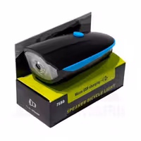 چراغ جلو بوق دار دوچرخه شارژی 7588 آبی