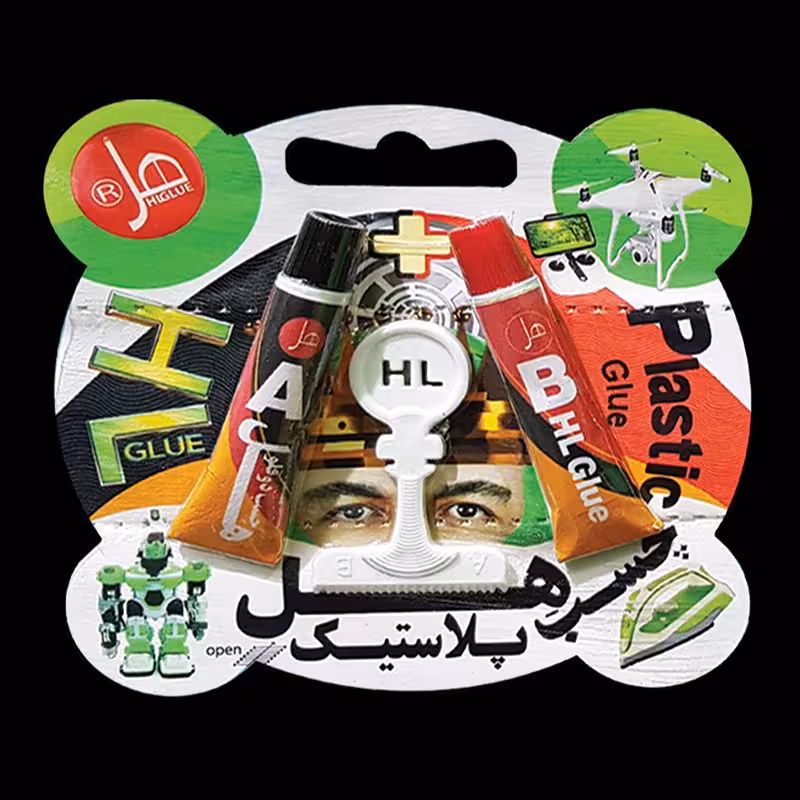 چسب دوقلو پلاستیک اکونومی 14 گرمی هل