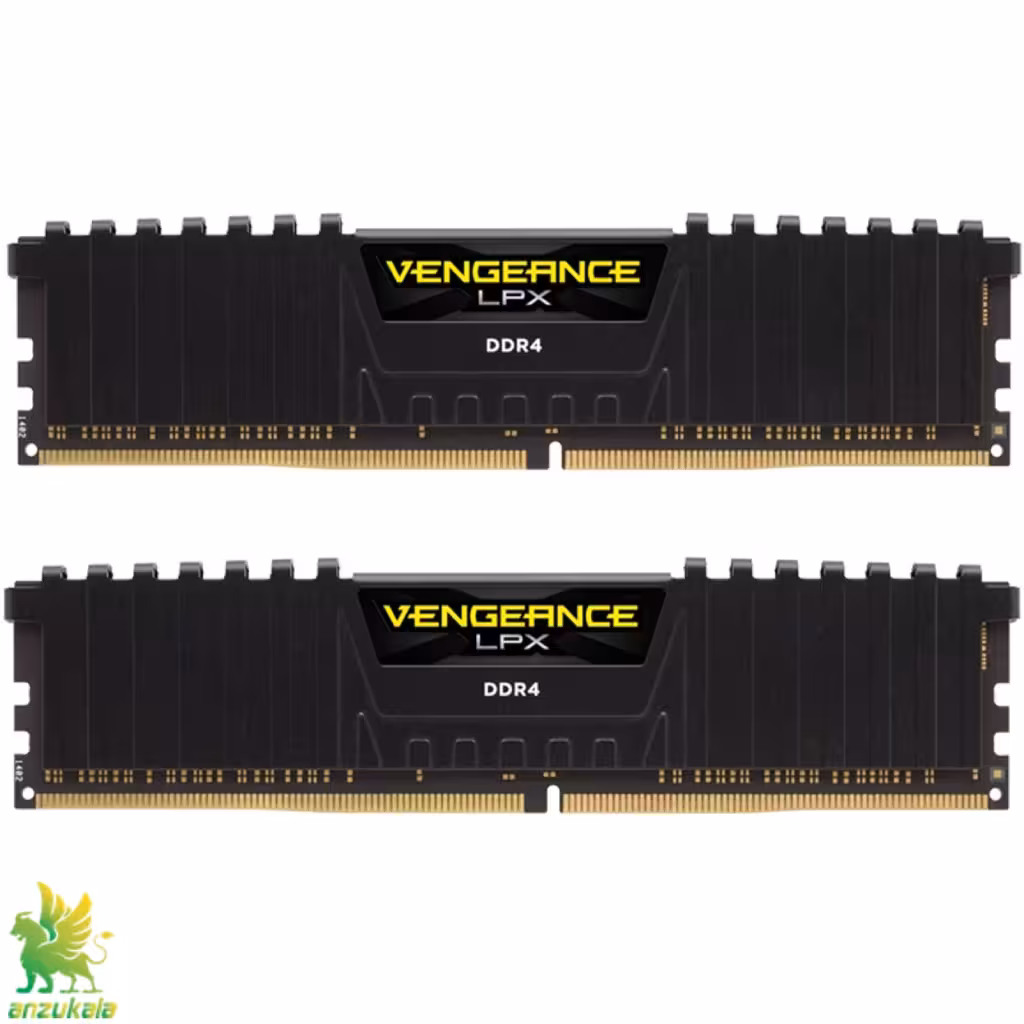 رم کامپیوتر DDR4 دو کاناله 3200 مگاهرتز CL16 کورسیر مدل Vengeance LPX ظرفیت 32 گیگابایت
