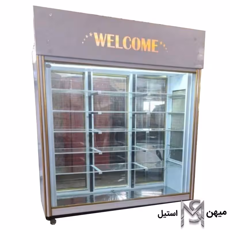 یخچال سه درب دو طرف نما کامل شیشه