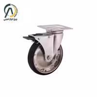 چرخ اصفهان ورقی بلبرینگی گردان ترمزدار قطر 200 میلی متر