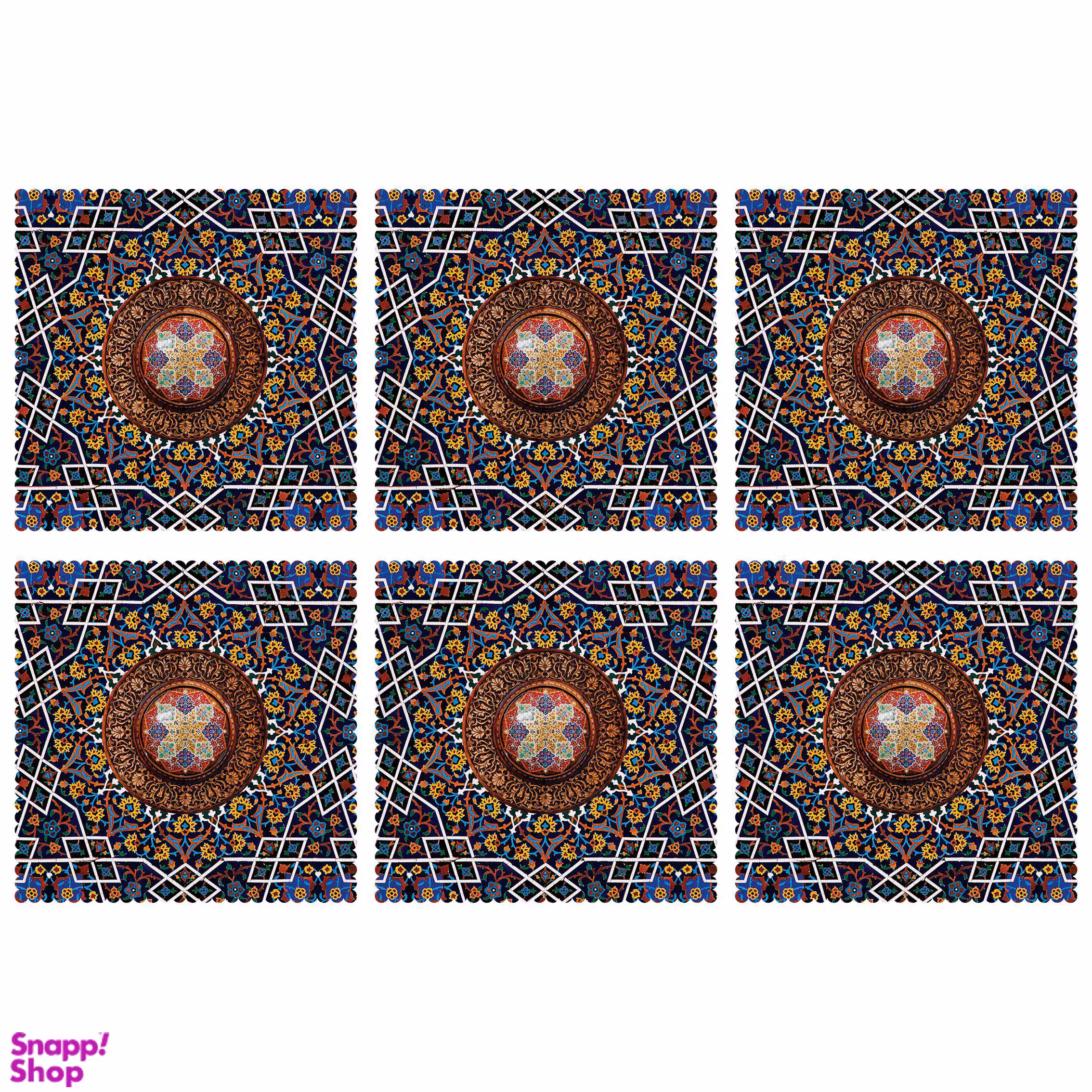 زیربشقابی مدل U1-42413 بسته 6 عددی چند رنگ سایز 30*30*0.1 سانتی‌ متر