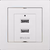 شارژ USB دوبل نستک سری MC2 مدل MC2UC00X02