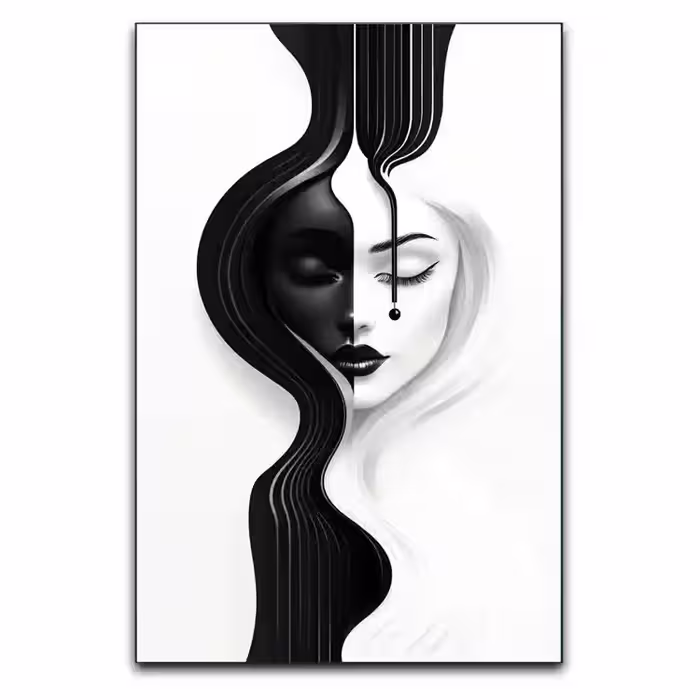 تابلو مینیمالیسم چهره دختر