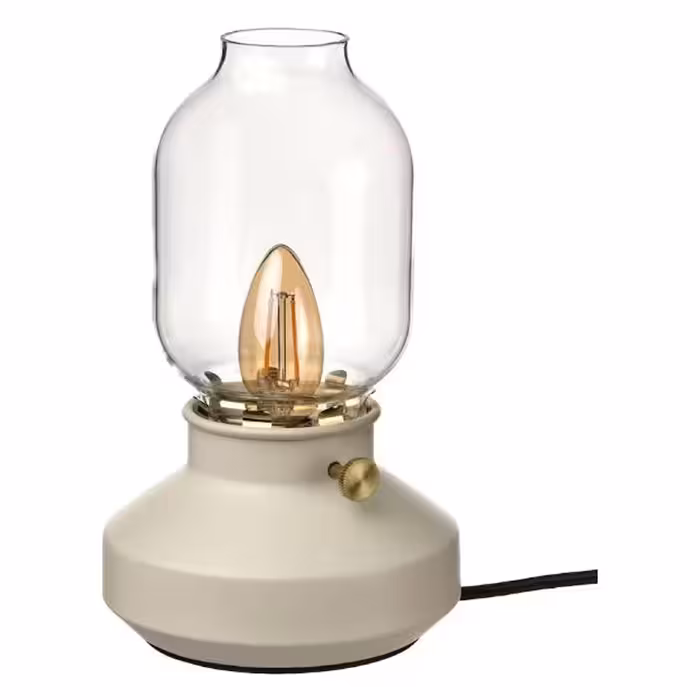 چراغ رومیزی رنگ بژ قابل تنظیم ایکیا TÄRNABY Table lamp, dimmable beige