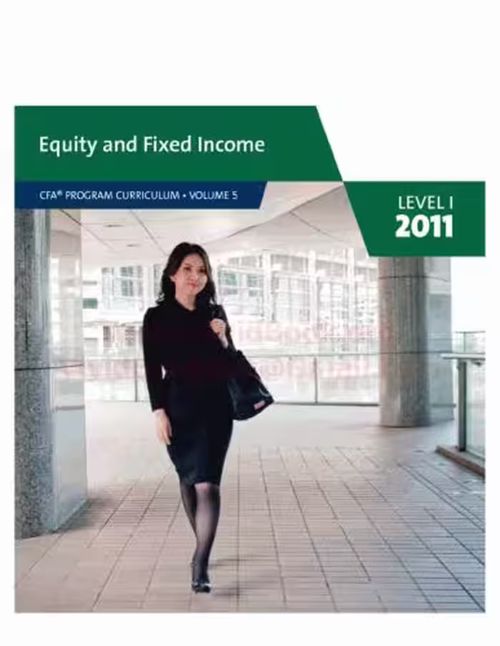 خرید و دانلود نسخه کامل کتاب CFA Program - Level I 2011, Equity and Fixed Income, Vol.5