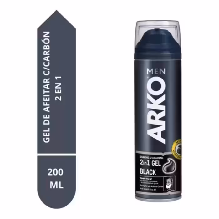 ژل اصلاح آرکو من Black مردانه 2 در 1 حجم 200میل ‌Arko Man 2in1Gel Blake