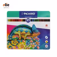 مداد رنگی 24 رنگ پیکاسو جعبه فلزی طرح P02