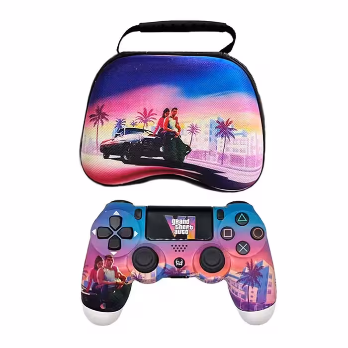 دسته بی سیم PS4 برند Play X طرح GTA با کیف