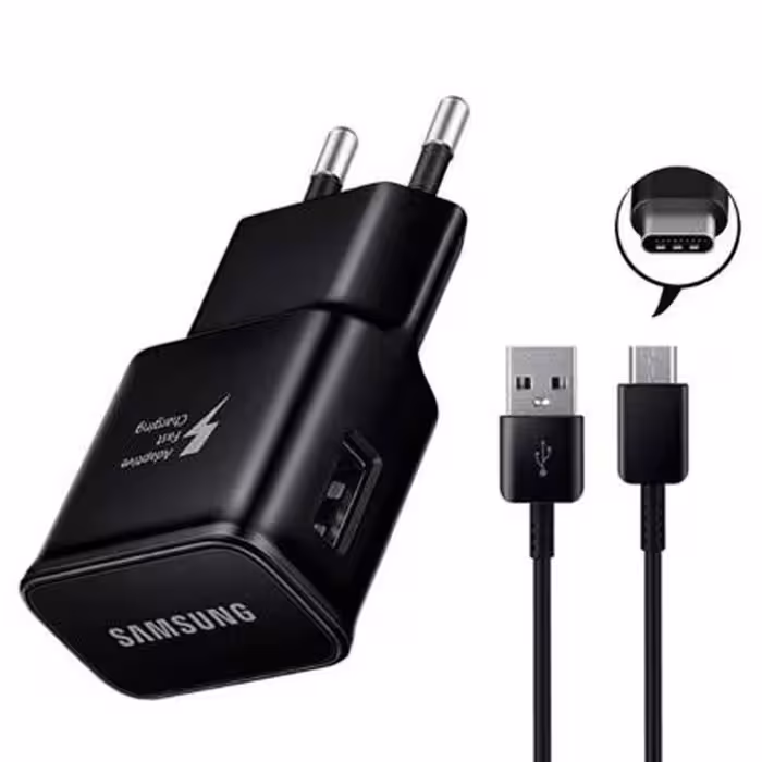 آداپتور شارژر و کابل اصلی گوشی Samsung Galaxy A8 PLUS 15W