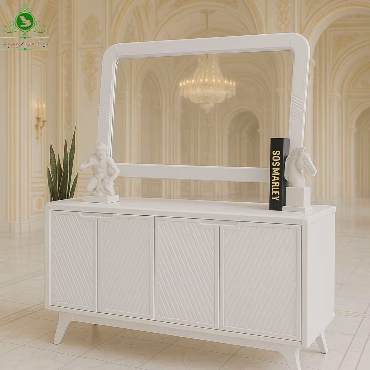 آینه و کنسول MDF وکیوم مدل 609