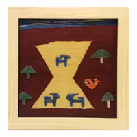 تابلو فرش گلیم گبه دستباف کد GLG1