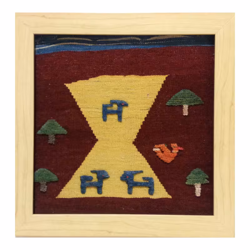 تابلو فرش گلیم گبه دستباف کد GLG1