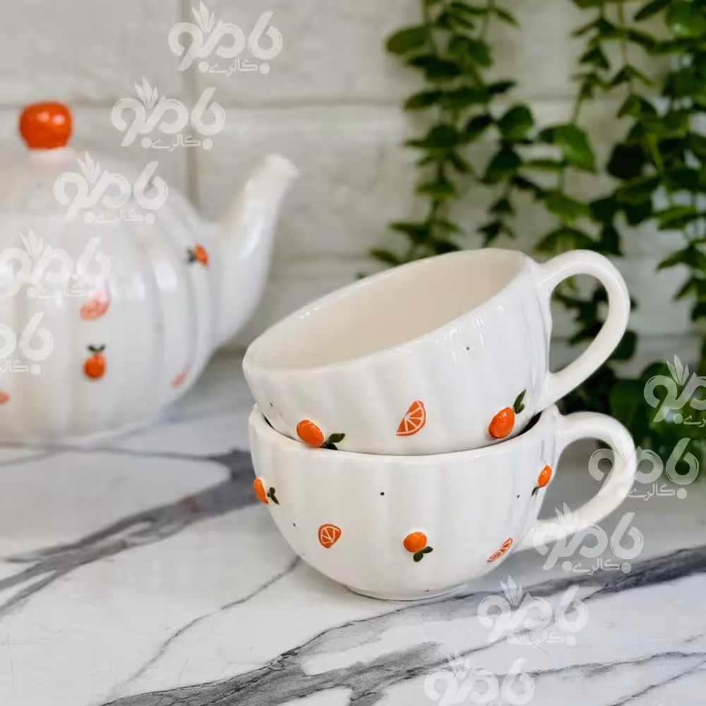 تکست فنجان دالبر پرتقال برجسته