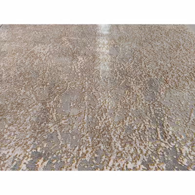 فرش ماشینی زمرد مشهد طرح پتینه مدل AN013 زمینه نقره ای