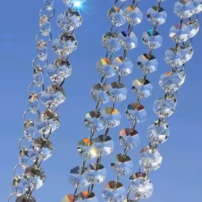 پرده آویز آریا کریستال مدل کوتاه و بلند سایز 150x300 سانتی متر