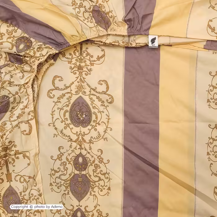 ملحفه آدنو مدل درباری کد IR101 یک نفره سایز 120x200 سانتی متر