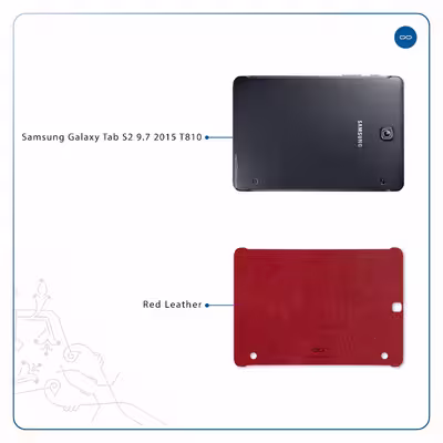 برچسب پوششی ماهوت مدل Red-Leather مناسب برای تبلت سامسونگ Galaxy Tab S2 9.7 2015 T810