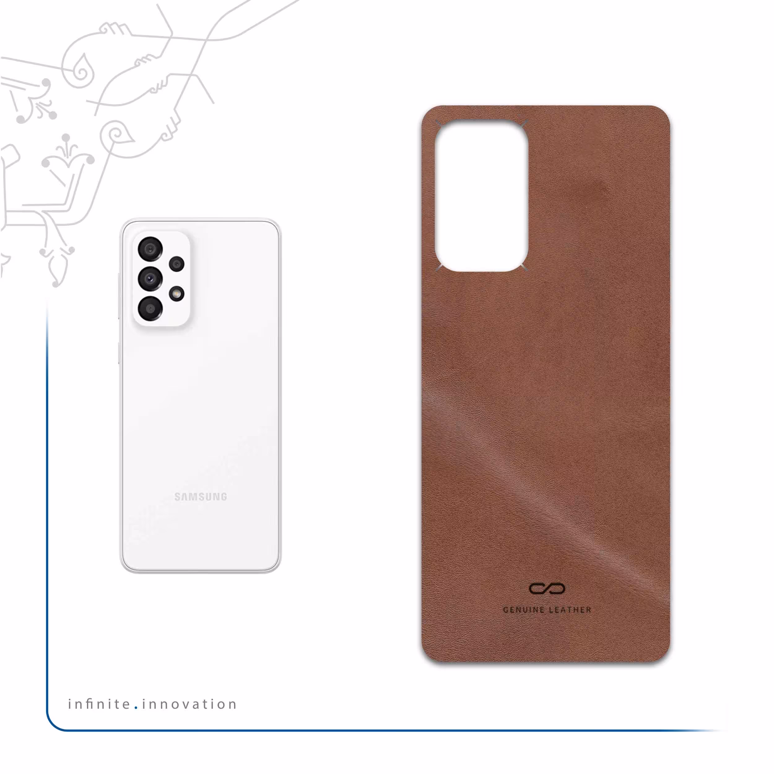 برچسب پوششی ماهوت مدل Matte-Natural-Leather مناسب برای گوشی موبایل سامسونگ Galaxy A33 5G