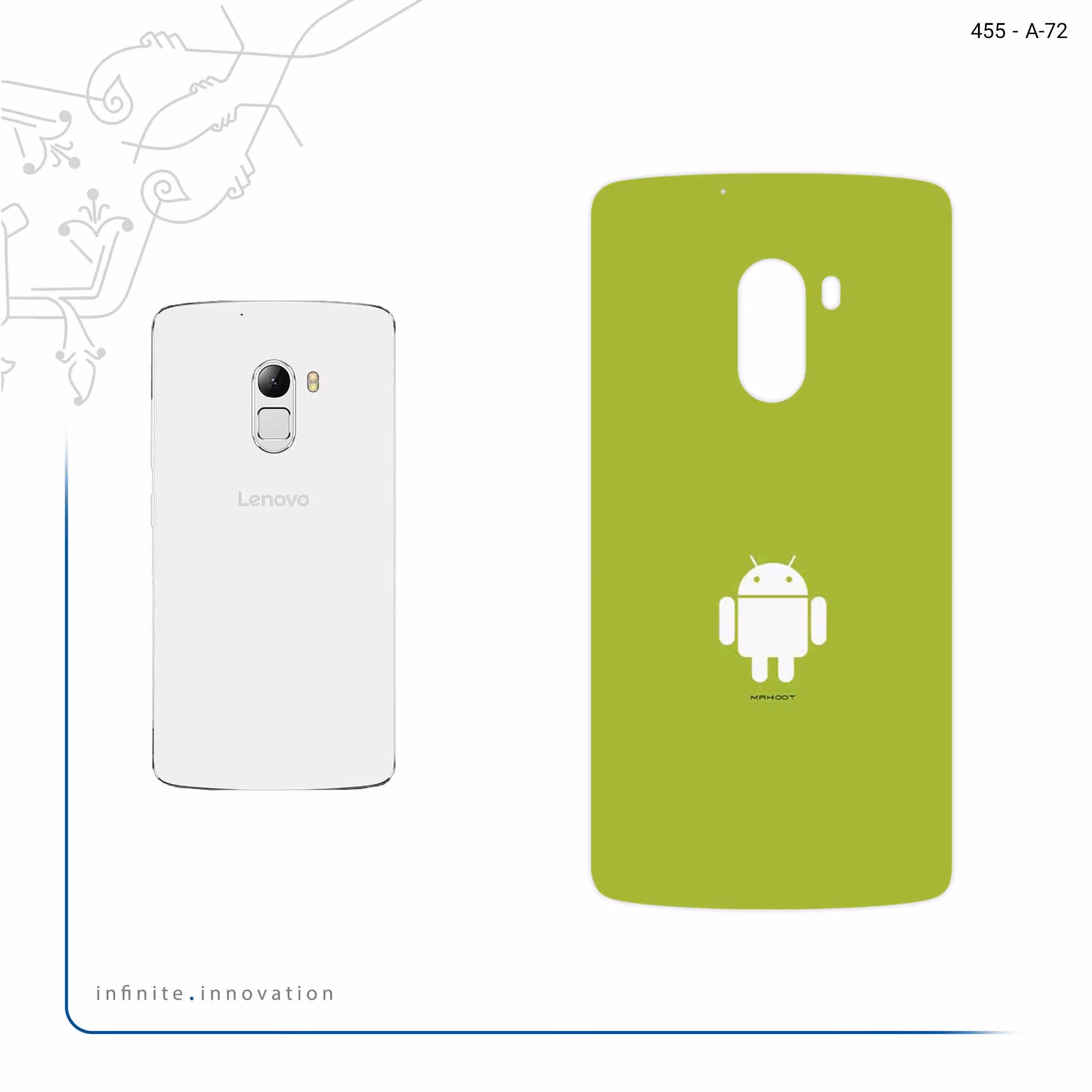 برچسب پوششی ماهوت مدل Andorid مناسب برای گوشی موبایل لنوو A7010