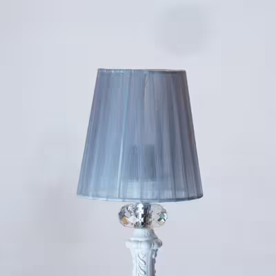 لوستر 6 شعله مدل کریستالی شید دار کد 124