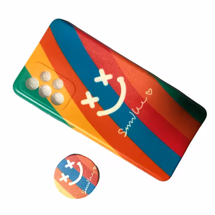 کاور طرح رنگی مدل 02 مناسب برای گوشی موبایل سامسونگ Galaxy A72 به همراه پایه نگهدارنده