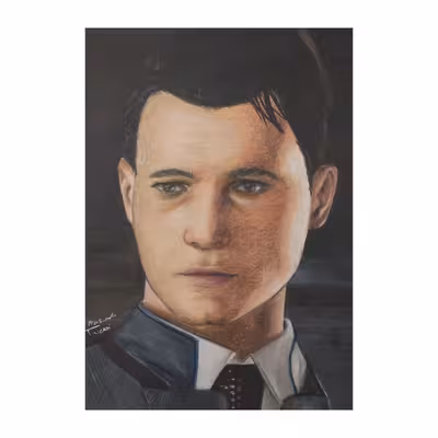 نقاشی مداد رنگی مدل بازی Detroit Become Human کد 01