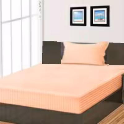 سرویس ملحفه مدل کشدار ni08090 طرح هتلی کد 100 یک نفره دو تکه