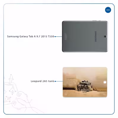 برچسب پوششی ماهوت مدل Leopard 2A5 tank مناسب برای تبلت سامسونگ Galaxy Tab A 9.7 2015 T550