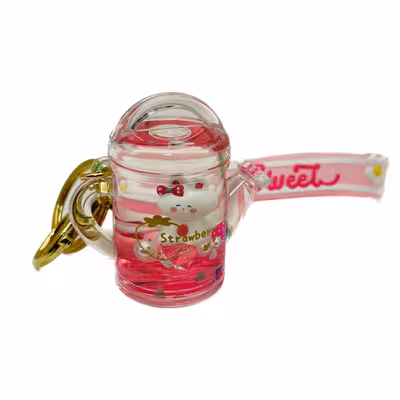 جاکلیدی مدل آکواریومی طرح خرگوش و توت فرنگی کد A6396