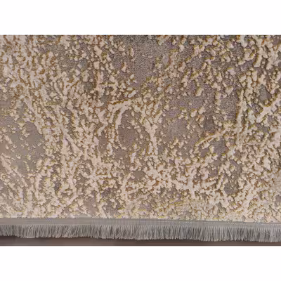 فرش ماشینی زمرد مشهد طرح پتینه مدل AN013 زمینه نقره ای